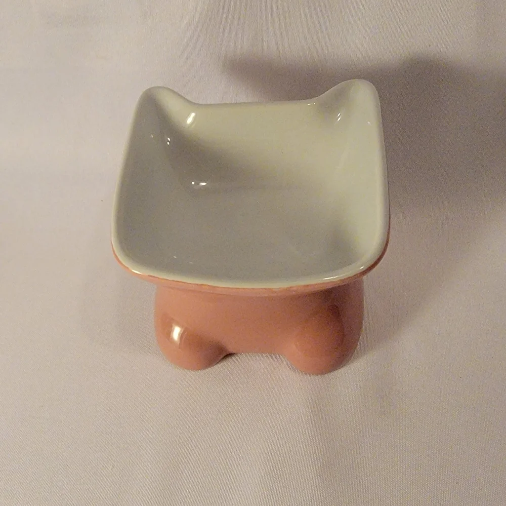 Elevated Pink Cat Dish by Whisker city
